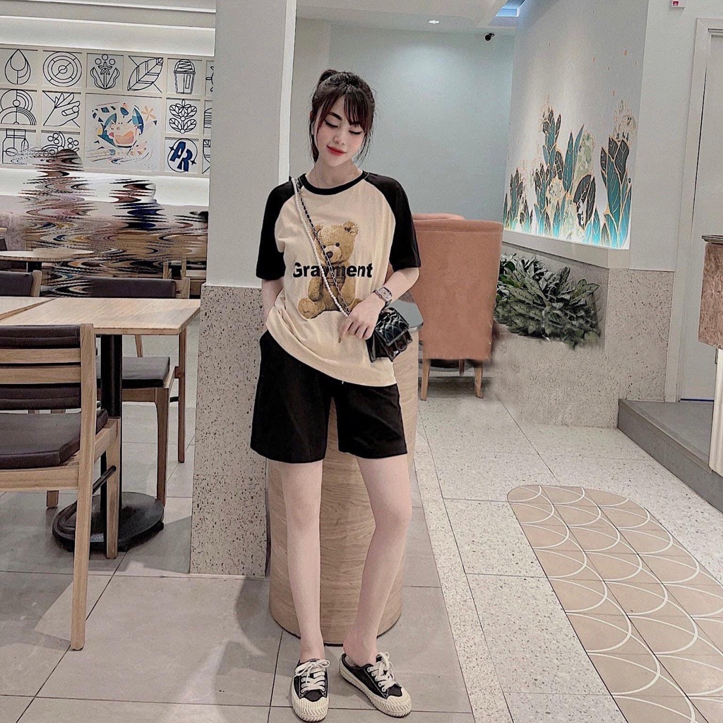 Bộ mặc nhà nữ mùa hè , đồ bộ bigsize chất cotton Gemmy House in hình Gra