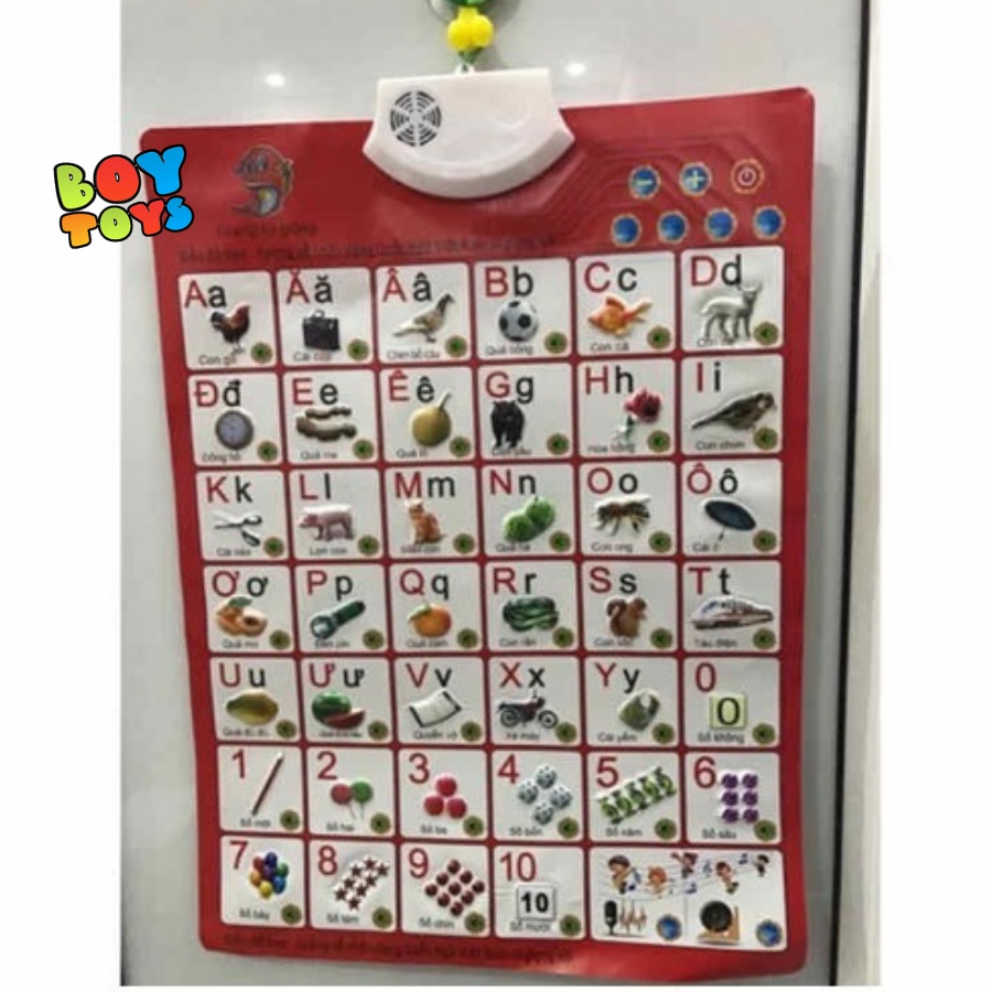 Bảng điện tử treo tường 2 mặt chữ cái và chữ số Tiếng Việt thông minh