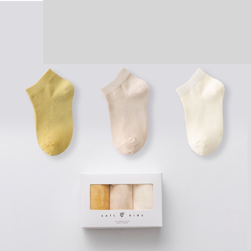 Set 5 Đôi Tất Cho Bé Ngắn cổ chất cotton mỏng vừa dệt kim đẹp