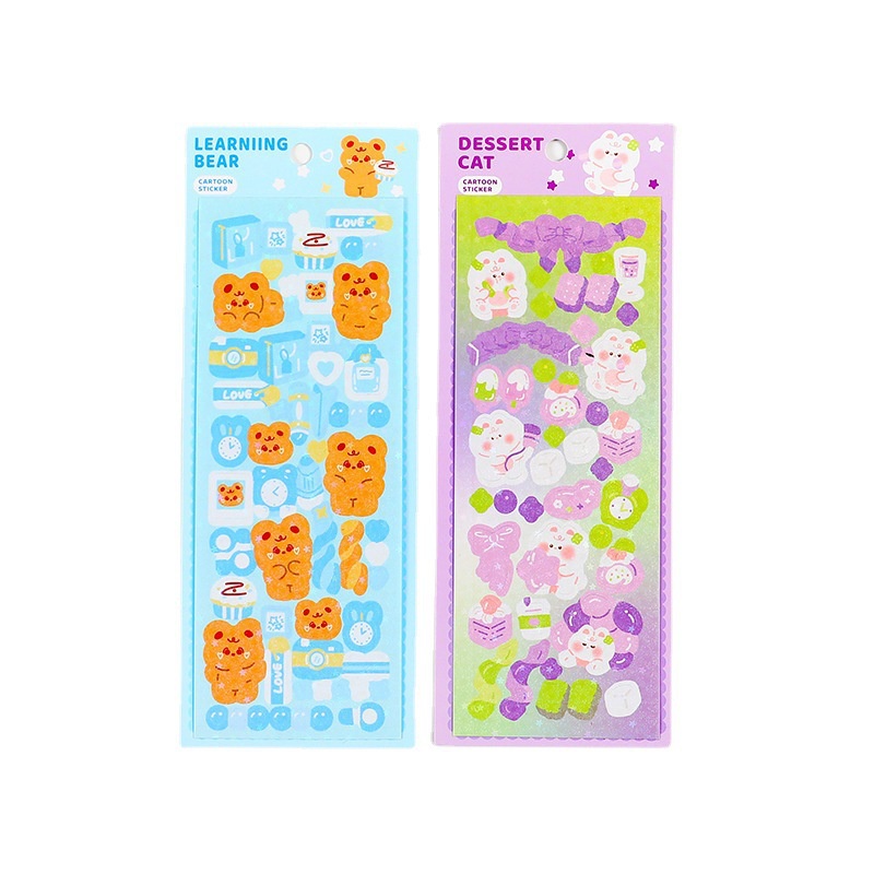 Mohamm 1 Tấm Nhãn Dán Hoạt Hình Lấp Lánh Dễ Thương