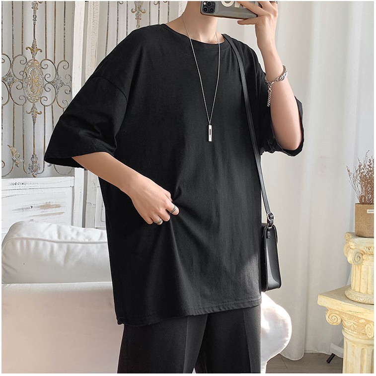 [100% COTTON] Áo Phông Nam Nữ Tay Lỡ Outfit Basic Unisex Form Dáng Rộng Phong Cách Hàn Quốc Năng Động AP05 | BigBuy360 - bigbuy360.vn