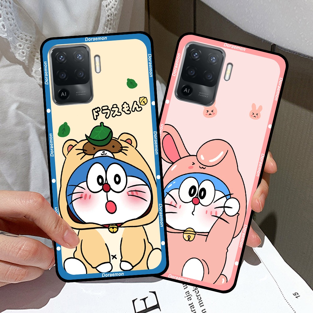 Ốp Oppo A94 in hình cặp đôi doremon, hổ, khủng long dễ thương