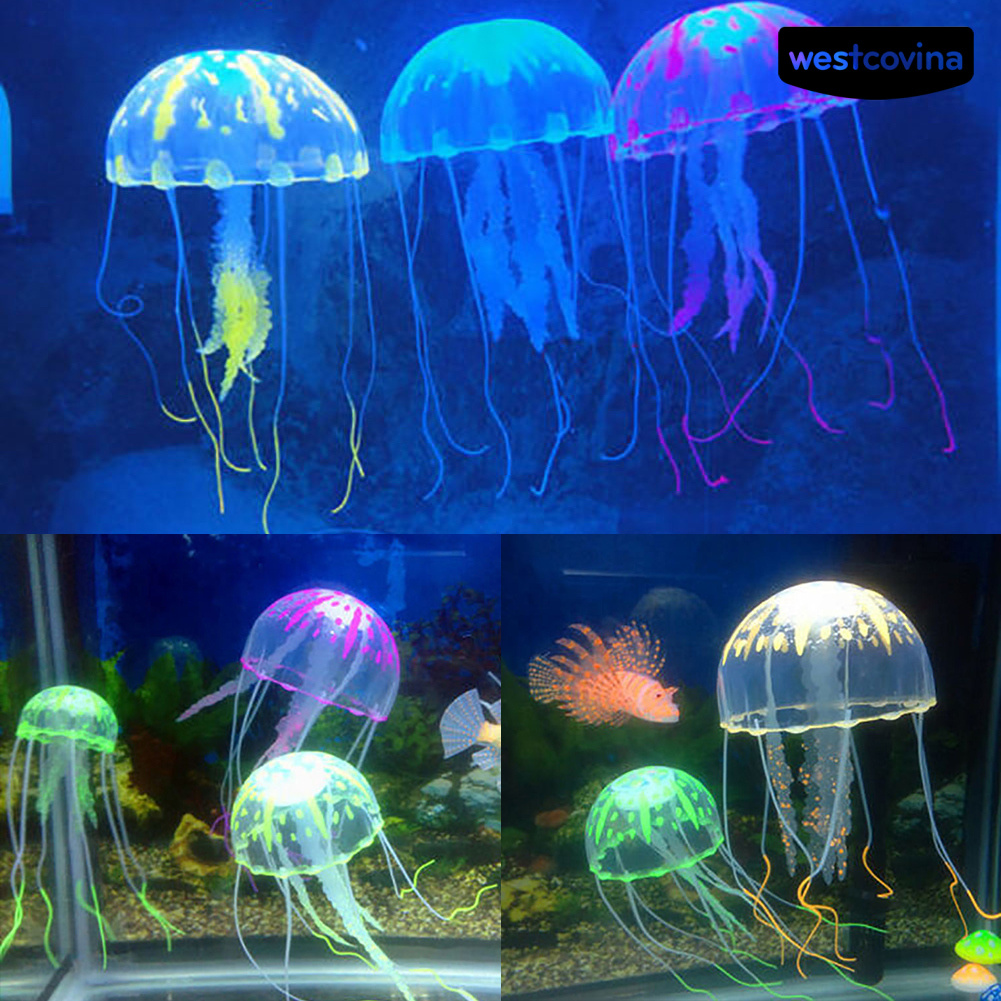 Sứa Silicon Phát Sáng Trang Trí Bể Cá