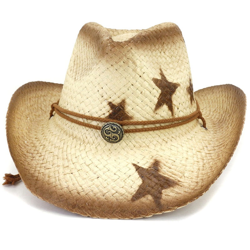 Mũ Cói Cao Bồi Đi Biển Mùa Hè Cho Nam