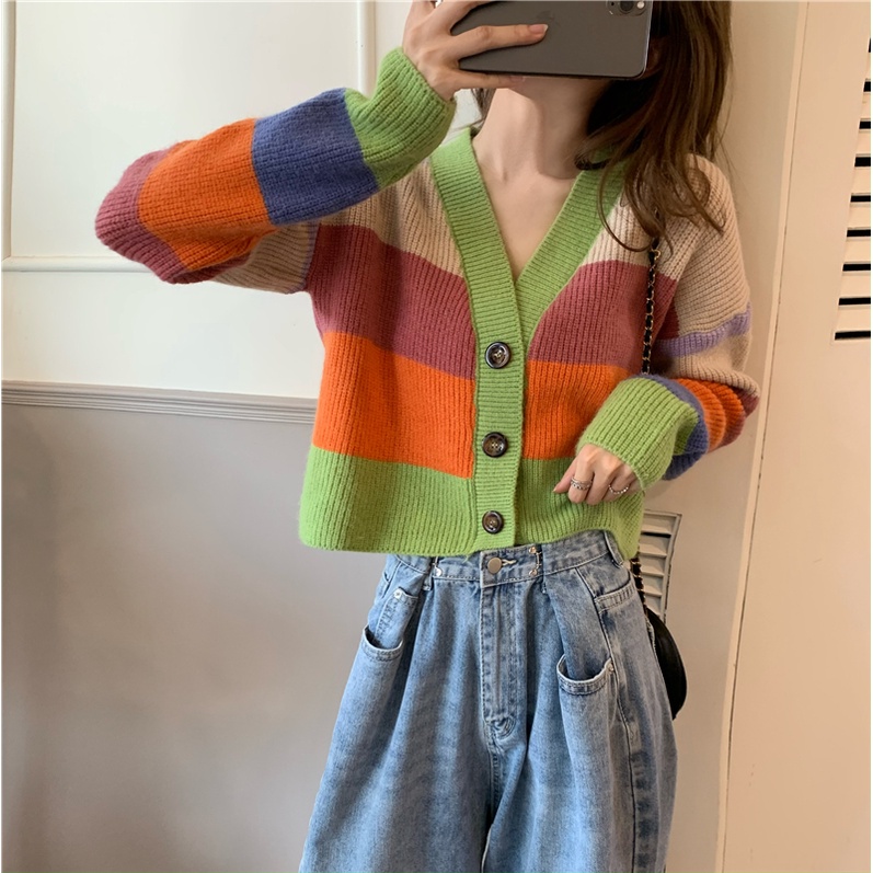 Áo Khoác Cardigan Dệt Kim Mỏng Dáng Rộng Thời Trang Mùa Thu Cho Nữ