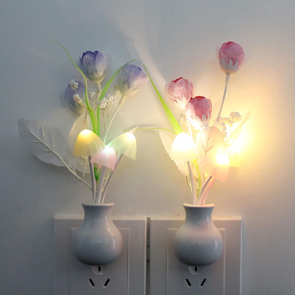 Đèn ngủ LED hình cây nấm và bông hoa độc đáo
