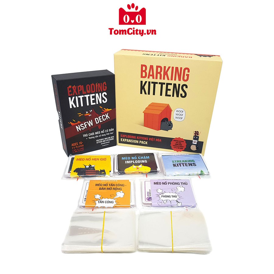 Combo mèo nổ + 6 bản mở rộng mới + 2 bộ bọc bài