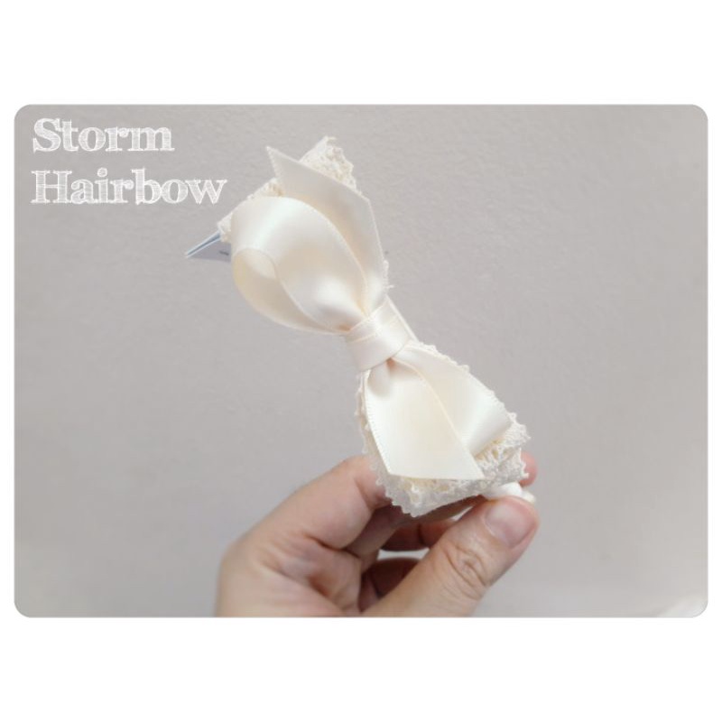 Storm Hairbow - bờm ren kem cho công chúa
