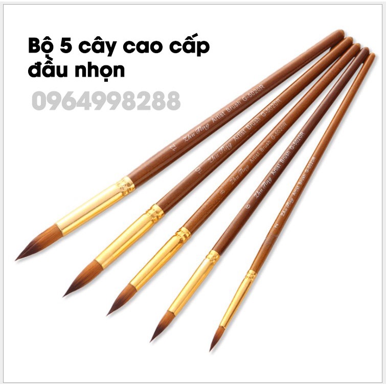 Bộ cọ lông mềm🌈 chuyên dùng vẽ acrylic🔥sơn dầu🔥màu bột🔥màu nước🔥( 4 loại đầu tự chọn)