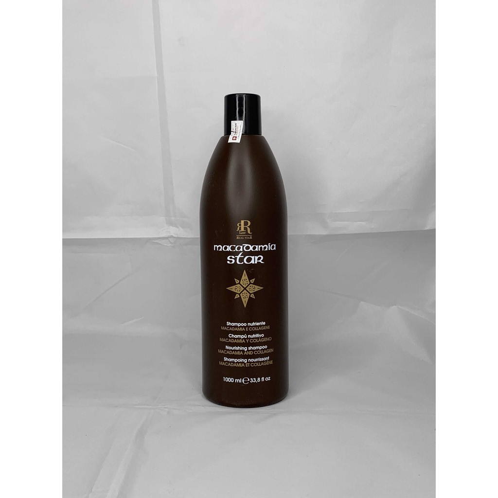 Dầu gội chăm sóc và phục hồi tóc hư tổn với hương thơm quyến rũ Rrline Macadamia Collagen Star Shampoo 1000ml