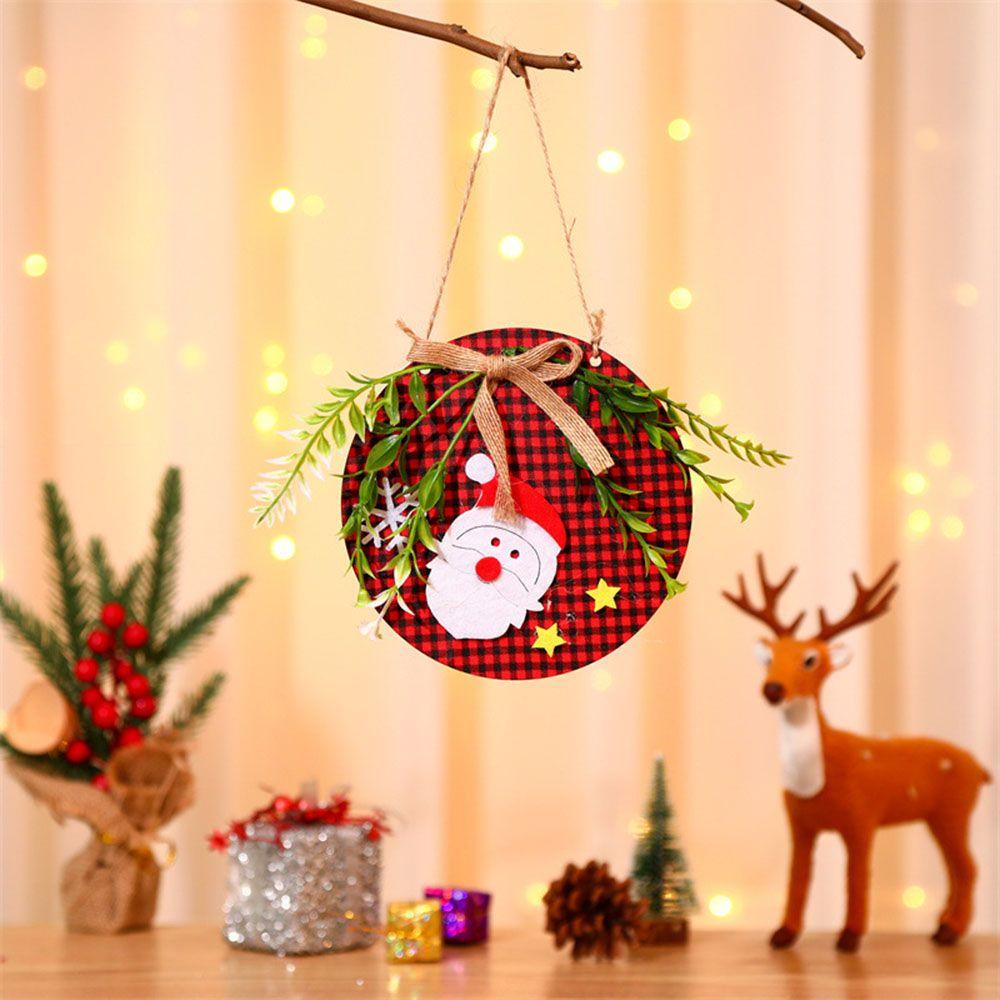 ZAIJIE24 Phụ Kiện Trang Trí Giáng Sinh Chào Mừng Năm Mới 2022 Hình Ông Già Noel Màu Đỏ Và Đen