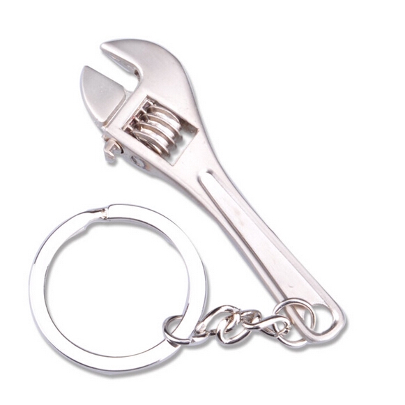 Cờ lê mini bằng kim loại màu bạc có thể điều chỉnh tiện lợi