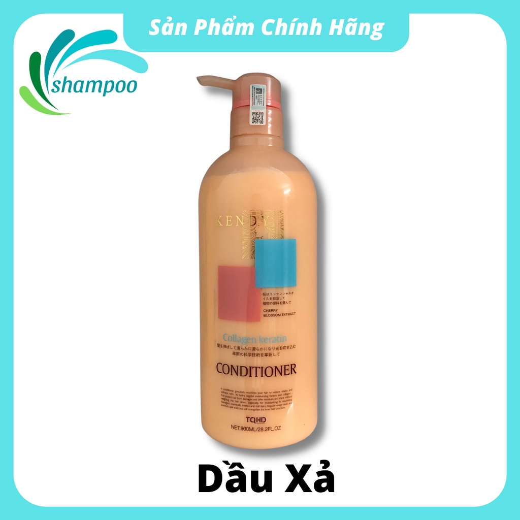 Cặp dầu gội xả dưỡng sinh cao cấp chống rụng tóc kích thích mọc tóc Kendy 800ml