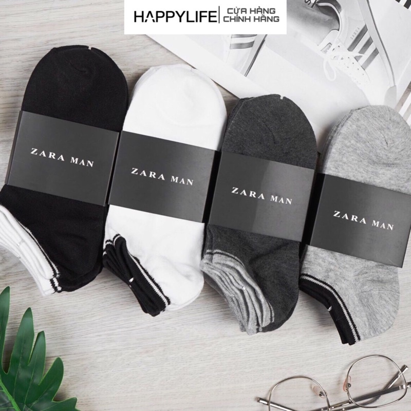Combo 5 Tất vớ nam nữ cổ ngắn cao cấp,khử mùi,diệt khuẩn,chất coton-HAPPYLIFE