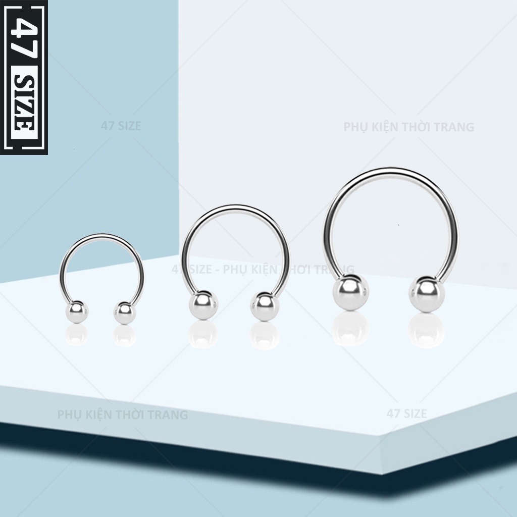 Khuyên chữ U cho nam nữ, khuyên tai - khuyên mũi - khuyên môi phong cách cá tính, bằng thép không gỉ