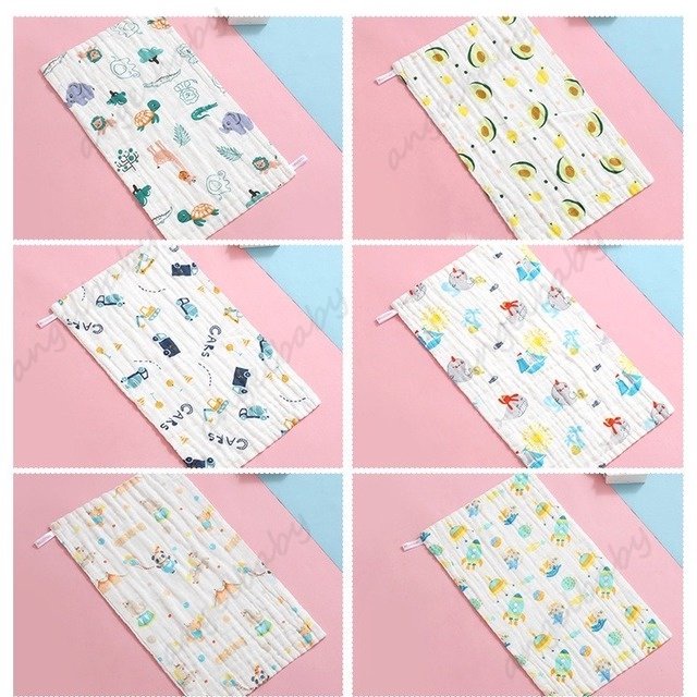 Khăn Cotton Lau Mặt Cho Bé Sơ Sinh 6 Lớp
