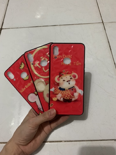 Ốp lưng sam sung A10S Bóng 3D kim cương nền đỏ
