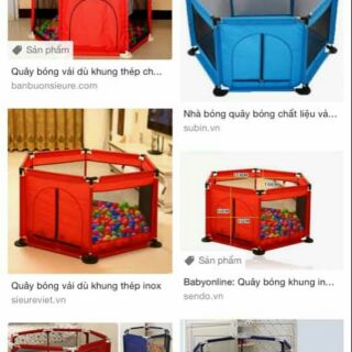Quây nhà bong khung chắc khỏe kèm 100 bóng