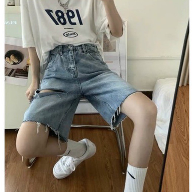 Quần sooc bò xẻ to DH8