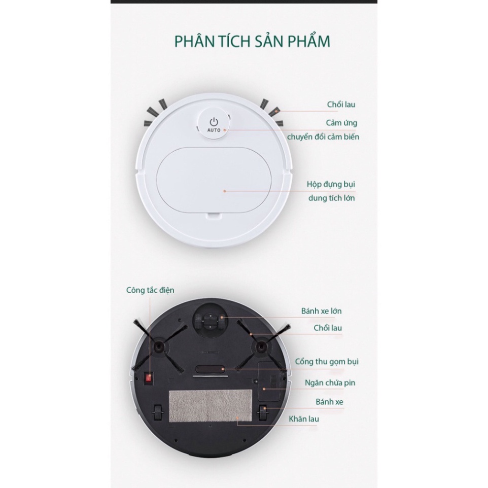 ✅ ROBOT Hút Bụi Lau Nhà Thông Minh Tích Hợp Cảm Biến Một Chạm - ES350 GULIFE