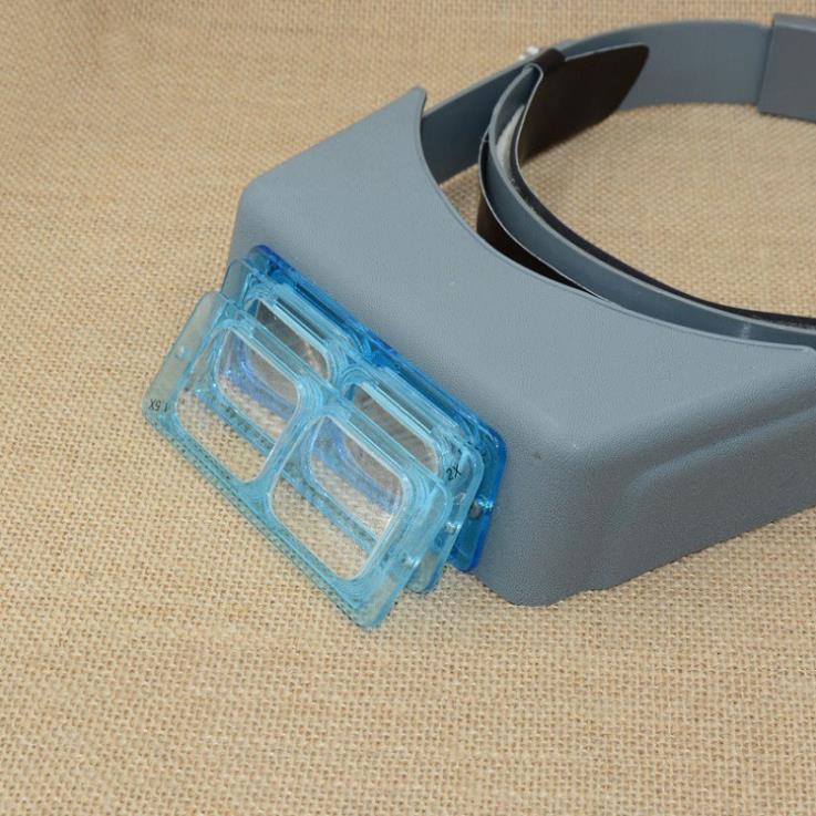 Kính lúp đeo trán phóng đại 1,5x-2x-2.5x-3.5x hỗ trợ sửa chữa, hàn, thêu vẽ