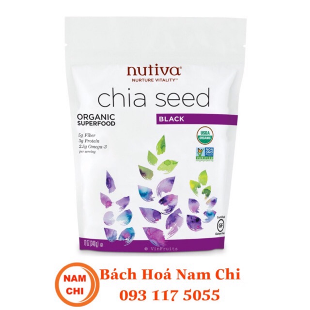 [DATE 2022] Hạt Chia Nutiva Mỹ 907g