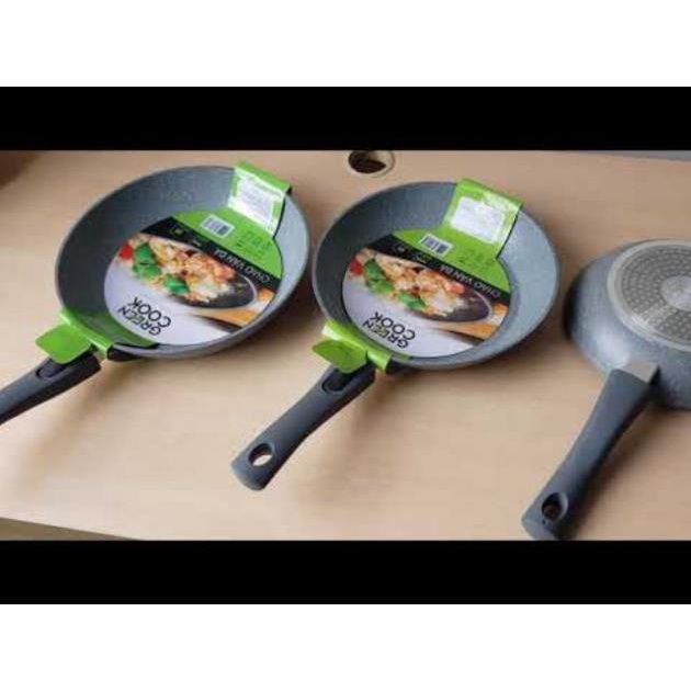 [ĐỦ SIZE] Chảo đá sâu lòng đáy từ green cook (màu xám) CÓ HÌNH THẬT