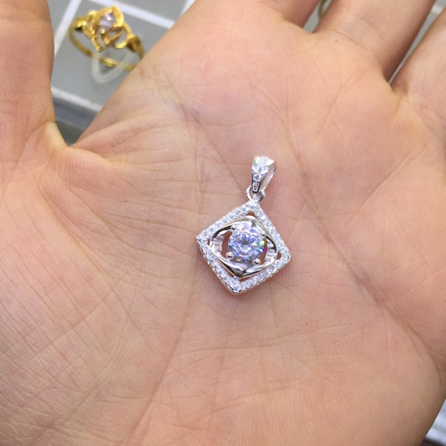 Mặt dây chuyền bạc ta đá nhân tạo siêu cao cấp sắc nét