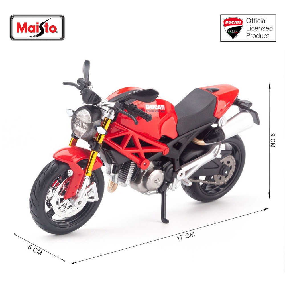Mô hình mô tô Ducati 1199 Panigale, Monster, Hypermotard, Streetfighter S 1:12