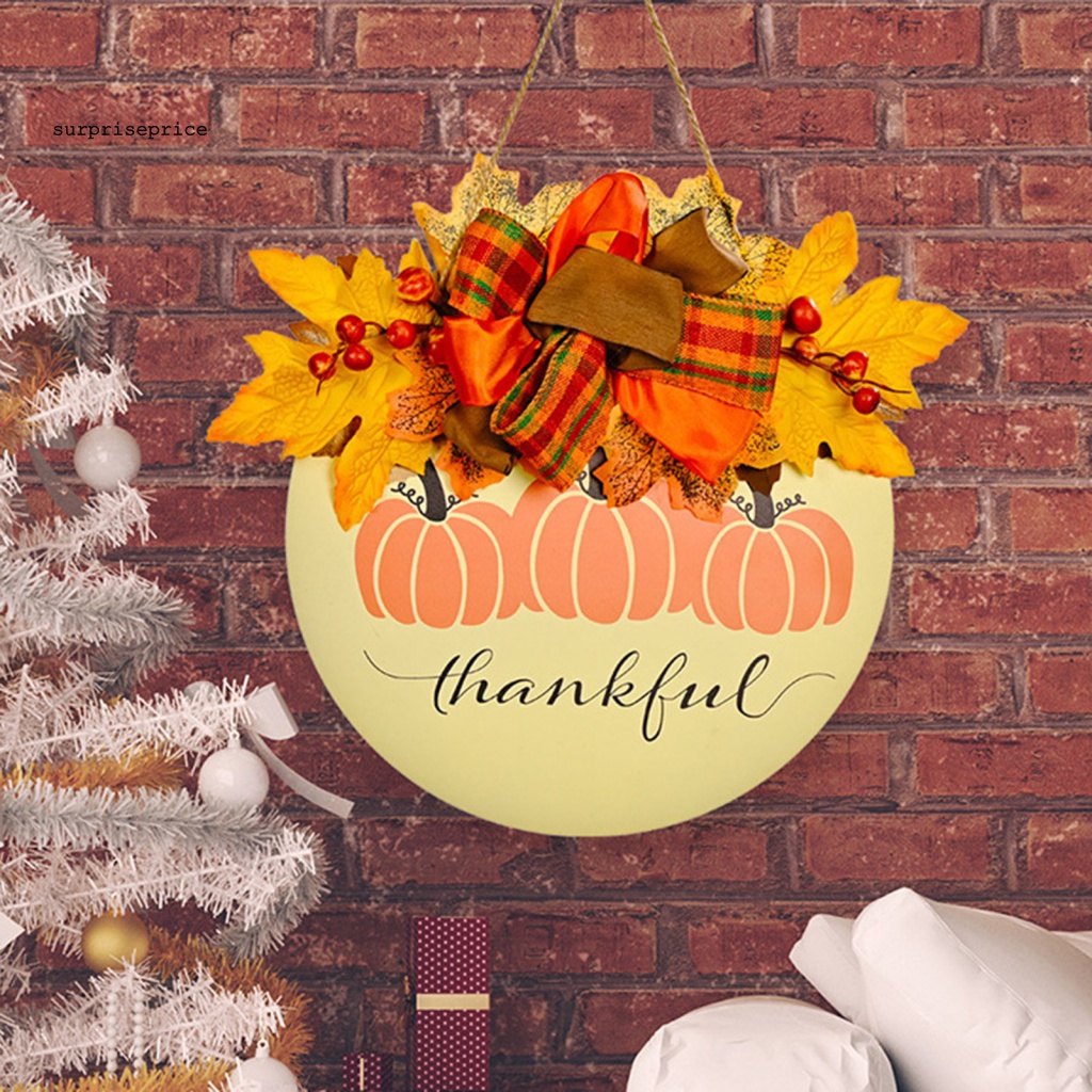 Bảng Gỗ Treo Cửa In Họa Tiết Bí Ngô Chống Biến Dạng Dùng Hàng Ngày Trang Trí Nhà Cửa