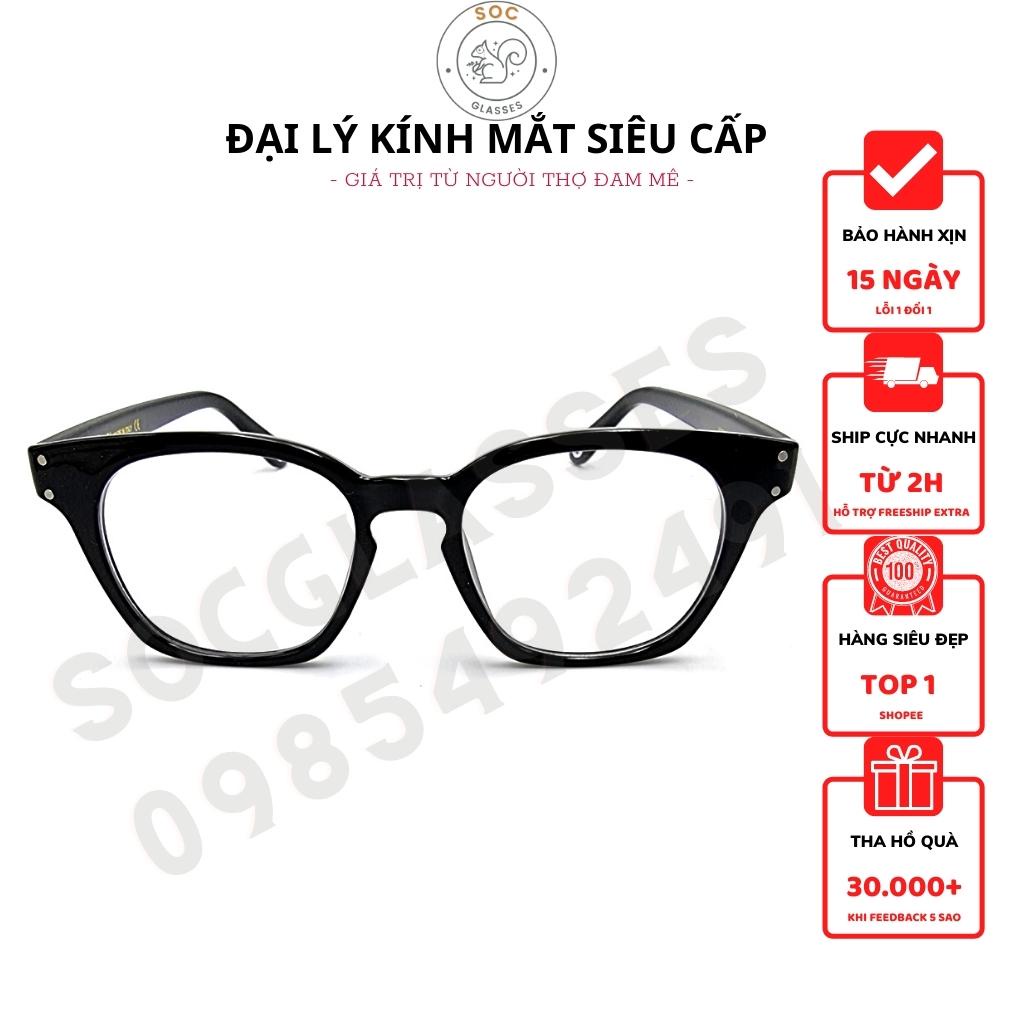 Gọng kính giá rẻ G.C Sơn Tùng MTP bản lề sắt siêu nhẹ thời trang có thể thay tròng cận theo yêu cầu - SOC GLASSES