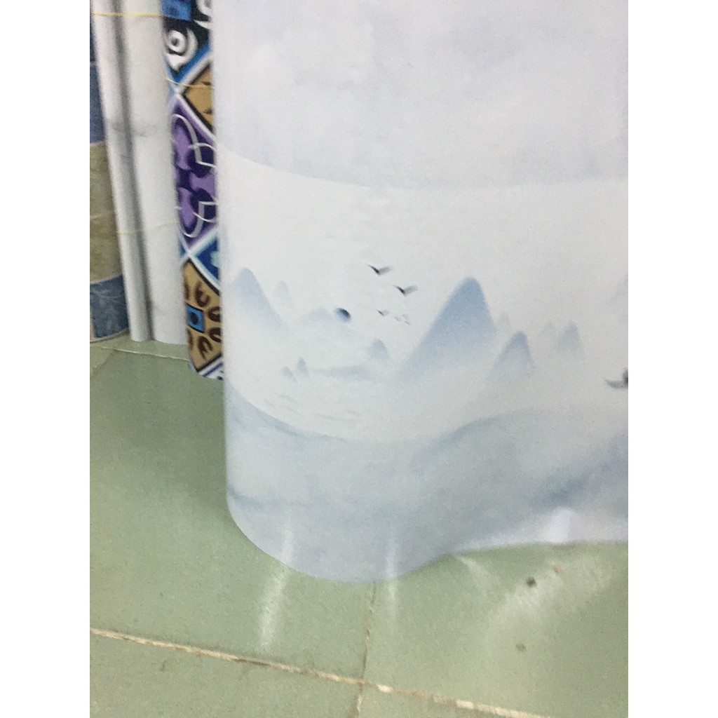 1m Decal dán bếp tráng nhôm cách nhiệt NGỌN NÚI khổ 60cm