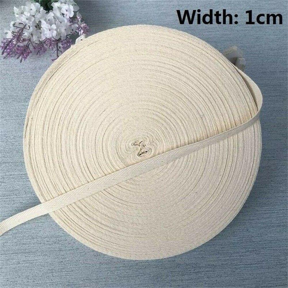 Cuộn Dây Ruy Băng Chất Liệu Cotton Rộng 1-5cm Dài 50M