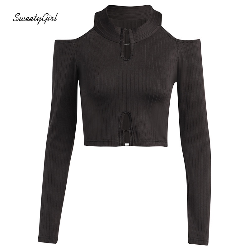 Áo Thun Trễ Vai Tay Dài Màu Trơn 2022 Thời Trang Quyến Rũ Cho Nữ