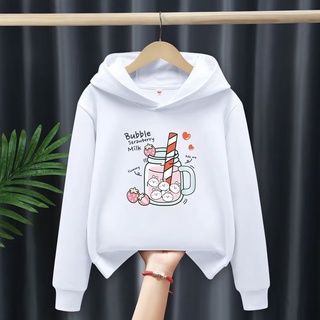 Áo hoodie tay dài dáng rộng in hình thỏ hoạt hình thoải mái thời trang - ảnh sản phẩm 4