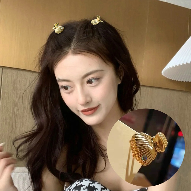 Kẹp Tóc Mini Màu Vàng Bằng Hợp Kim Phong Cách Hàn Quốc Thời Trang Mùa Hè Cho Nữ dreamdiary