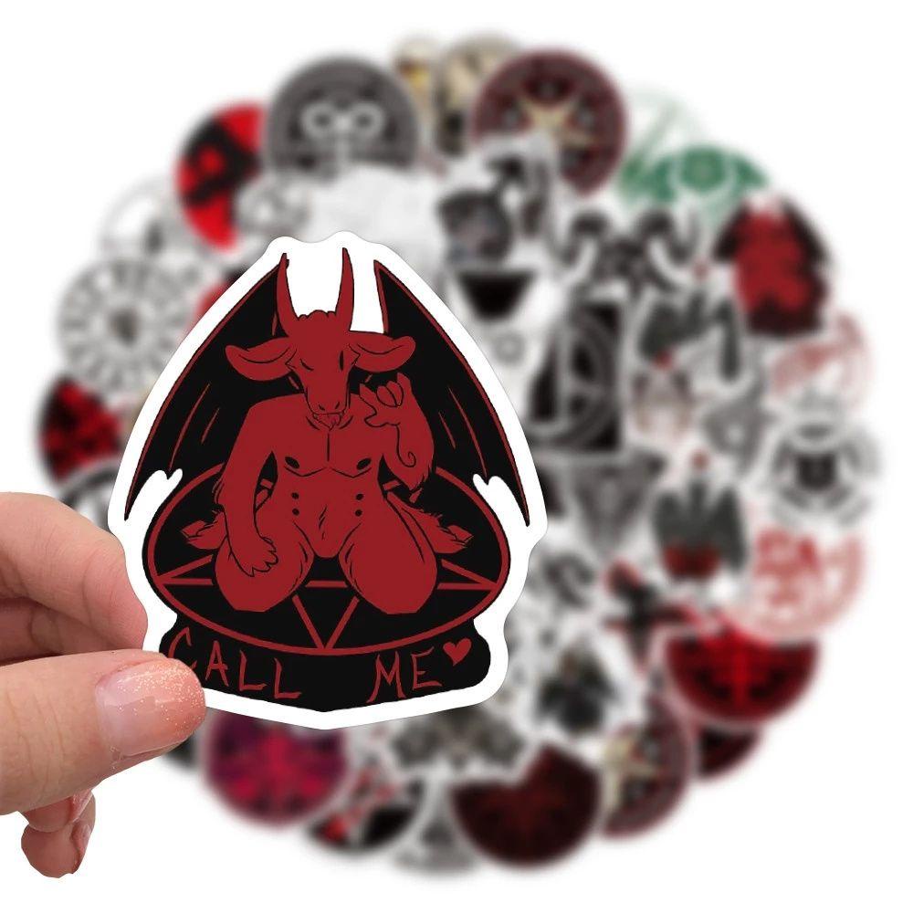 Sticker Dán Trang Trí Ván Trượt / Laptop / Xe Hơi Họa Tiết Graffiti Satanism Nhiều Công Dụng