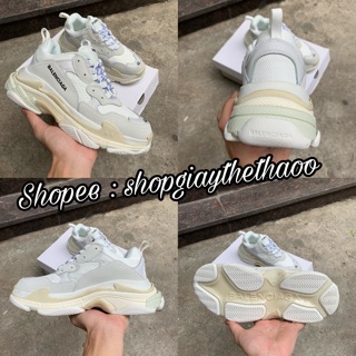 ⭐ Giày Balen Triple S Full Trắng Đế Dúc [ Hàng 1:1 + Full Phụ Kiện]