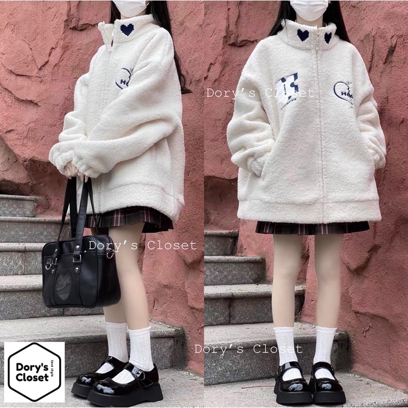 Giày lolita ulzzang giày bánh mì oxford nữ mũi to tròn đế cao dày Dory’s Closet 6002