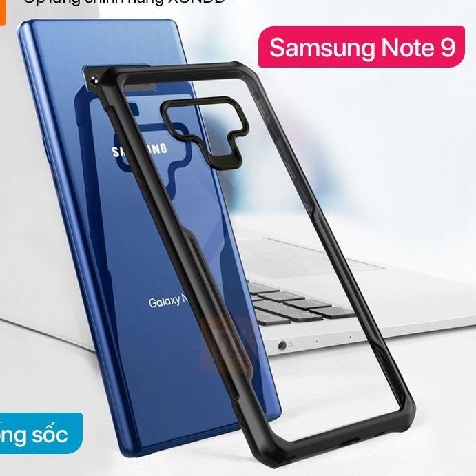 Ốp lưng XUNDD Samsung A13/A14 S23 ultra /S23 PLUS,S21plus,Note 20 ultra note 9 Mặt lưng trong suốt, viền cao su - Đen