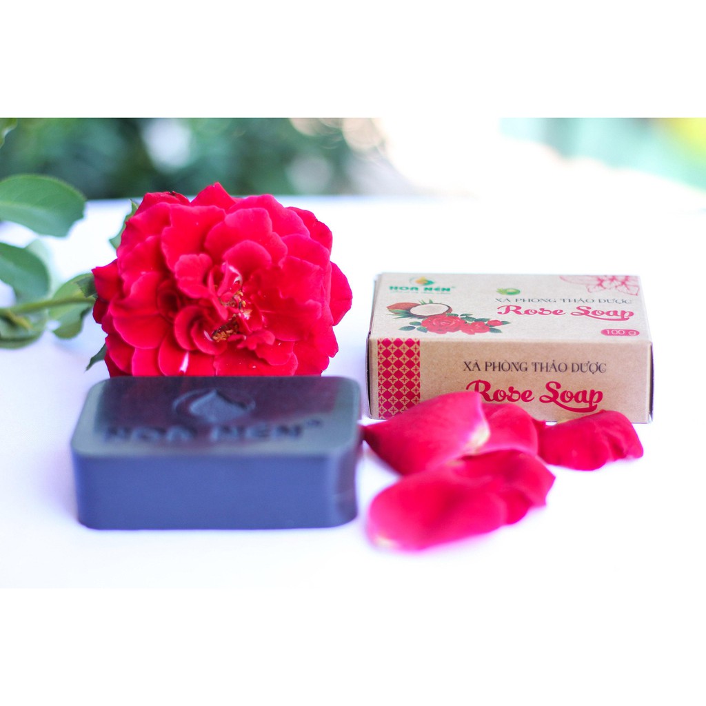 Xà phòng ROSE SOAP 100g Hoa Nén_Xà phòng tắm thiên nhiên cao cấp hoàn toàn từ thảo dược