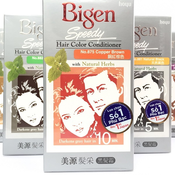 [tặng lược] Kem Nhuộm Tóc Phủ Bạc Bigen Speedy Hair Color Cho Nam Và Nữ Thái Lan 5 Phút