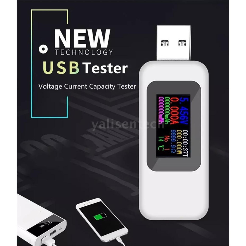 USB đo lường điện KWS-MX18 10 trong 1 có màn hình LCD kỹ thuật số