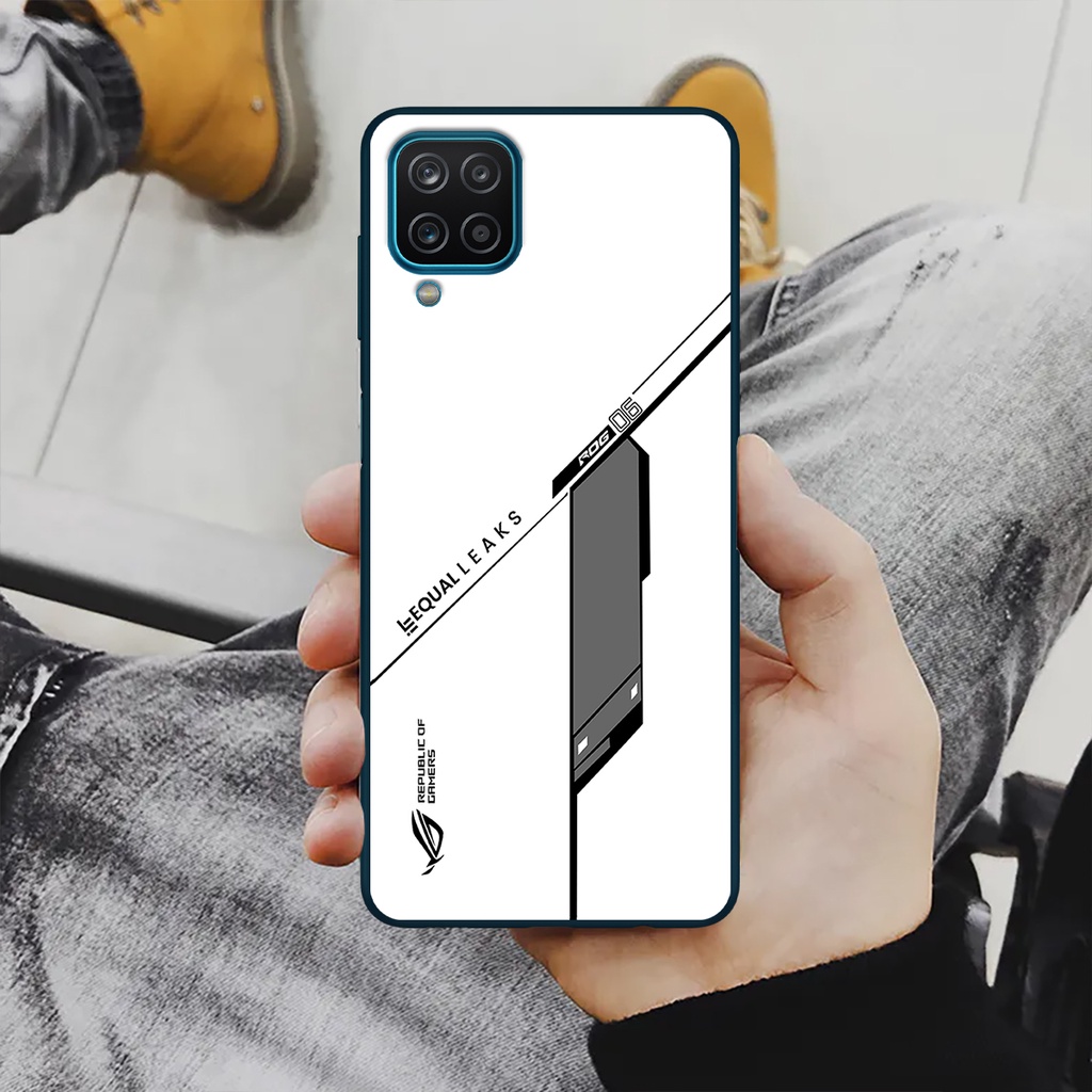 Ốp lưng điện thoại Samsung Galaxy A12  - Republic of Gamers, chất liệu kính cường lực