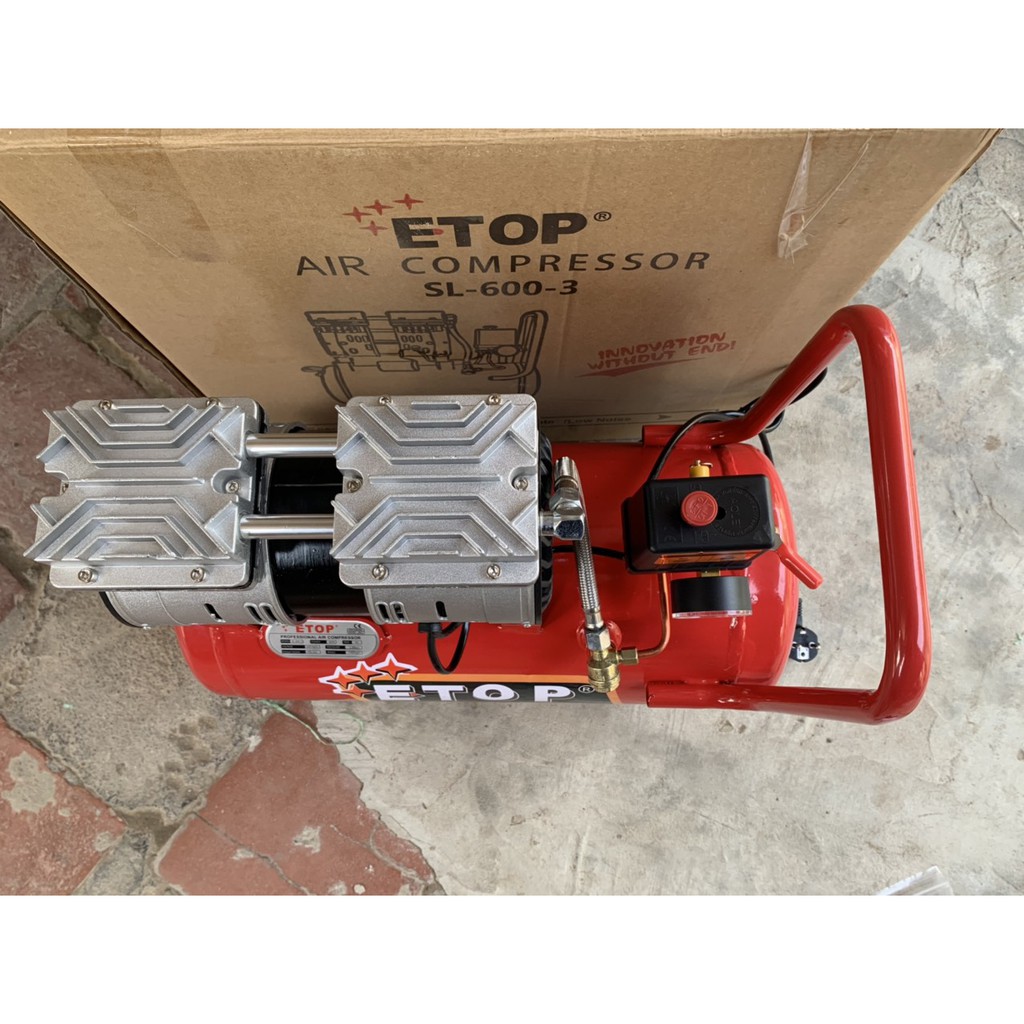 Máy nén khí, Máy nén khí etop Thái Lan kèm bộ phụ kiện - etop 25l
