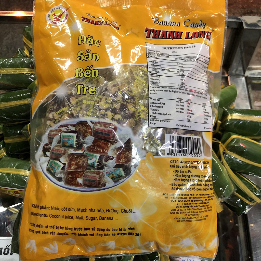 KẸO CHUỐI CUỘN BÁNH TRÁNG 400G