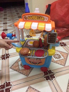 Hộp đồ chơi xe nướng BBQ