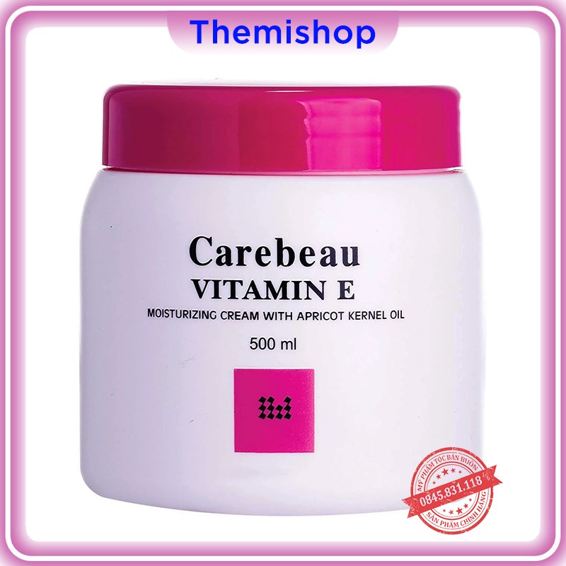 Kem dưỡng da toàn thân Vitamin E Carebeau màu hồng 500ml - Thái Lan CS92