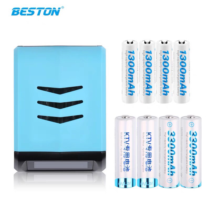 Pin sạc BESTON 1.2V AA AAA, Sạc pin chính hãng BESTON