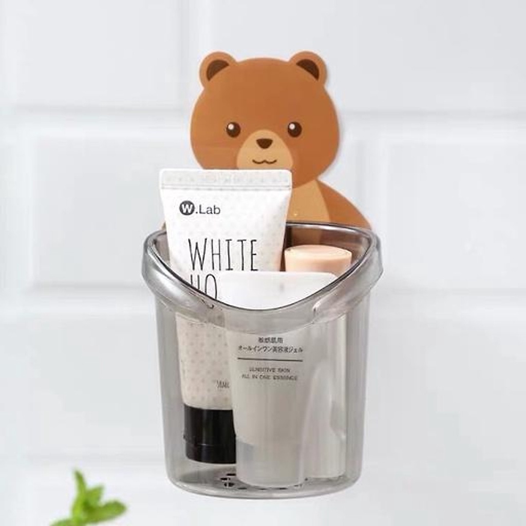 Cốc Gấu Dán Tường Dựng Đồ Siêu Tiện Lợi